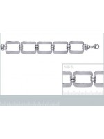 Bracelet rectangles acier