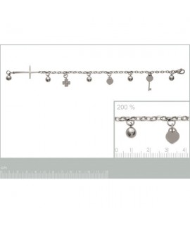 Bracelet porte bonheur acier