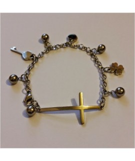 Bracelet porte bonheur acier