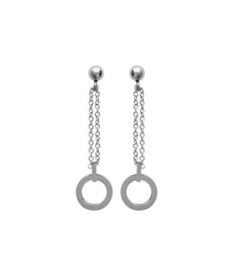 Boucles d'oreilles bulle acier