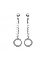 Boucles d'oreilles bulle acier