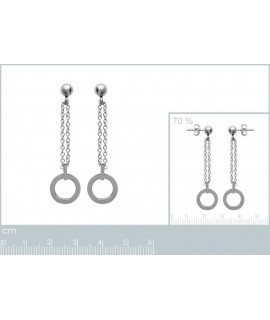 Boucles d'oreilles bulle acier