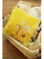 Lot 5 pochettes jaunes ourson