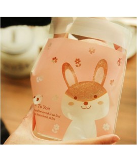 Lot 5 pochettes lapin rose