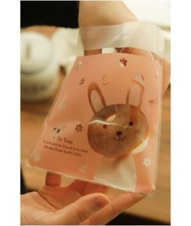 Lot 5 pochettes lapin rose