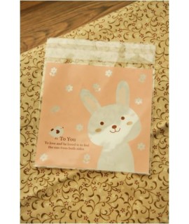 Lot 5 pochettes lapin rose