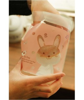 Lot 5 pochettes lapin rose