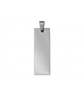 Pendentif rectangle acier