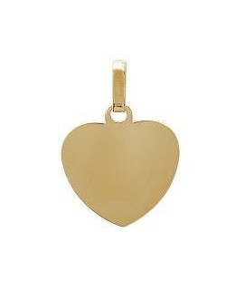 Pendentif coeur en plaqué or avec ou sans gravure