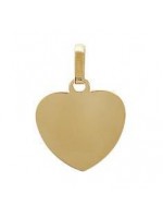 Pendentif coeur en plaqué or avec ou sans gravure