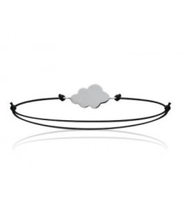 Bracelet pour un rêveur argent nuage sur cordon