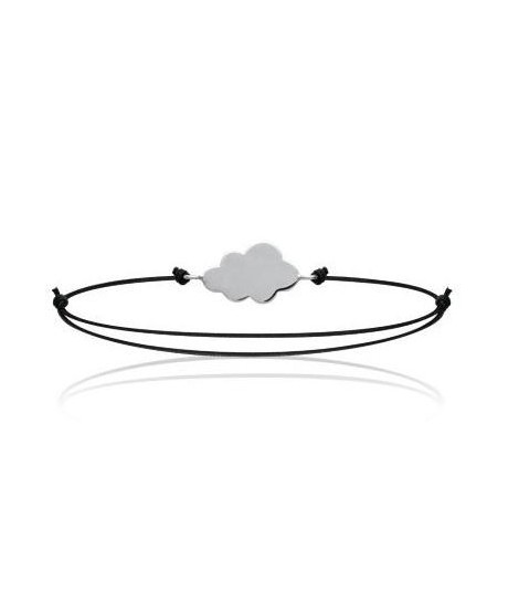 Bracelet pour un rêveur argent nuage sur cordon