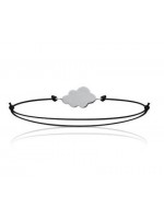 Bracelet pour un rêveur argent nuage sur cordon