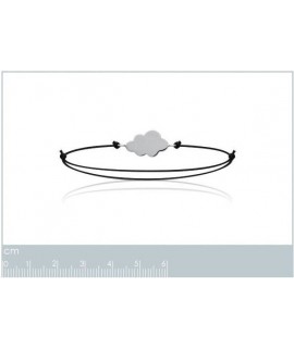 Bracelet pour un rêveur argent nuage sur cordon