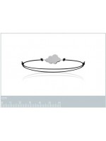 Bracelet pour un rêveur argent nuage sur cordon