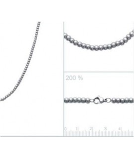 Bracelet 20 cm perles acier