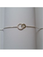 Bracelet double anneau argent