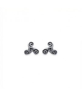 Boucles d'oreilles triskel argent