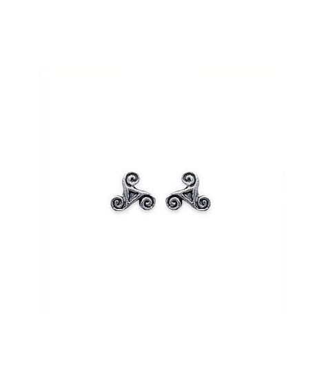 Boucles d'oreilles triskel argent