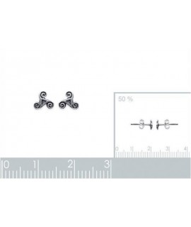 Boucles d'oreilles triskel argent