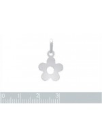 Pendentif fleur en argent