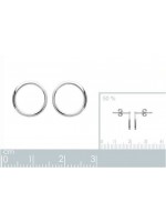 Boucles d'oreilles cercles argent 11 mm