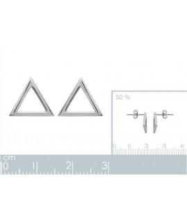 Boucles d'oreilles triangles argent 13 mm