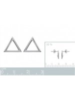 Boucles d'oreilles triangles argent 13 mm