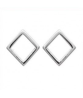 Boucles d'oreilles carrés argent 10 mm