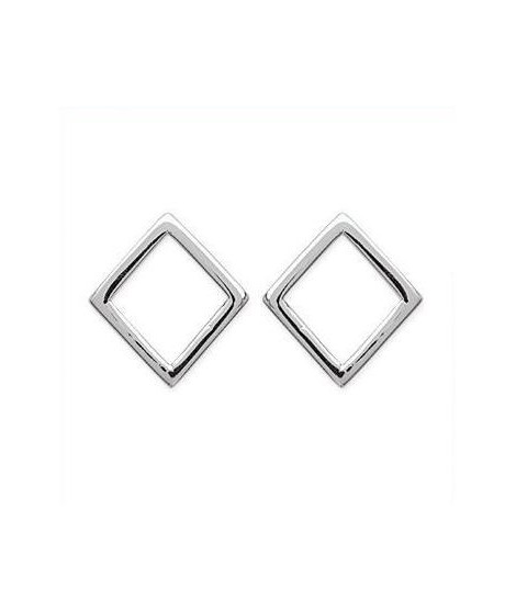 Boucles d'oreilles carrés argent 10 mm