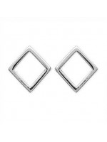 Boucles d'oreilles carrés argent 10 mm