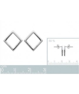 Boucles d'oreilles carrés argent 10 mm