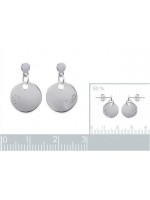 Boucles d'oreilles Médaille Love argent