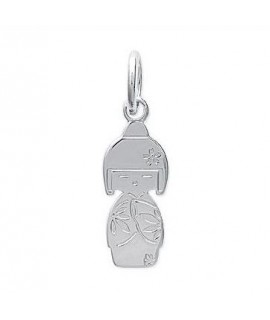 Pendentif petite fille chinoise argent