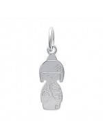 Pendentif petite fille chinoise argent