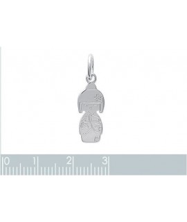 Pendentif petite fille chinoise argent