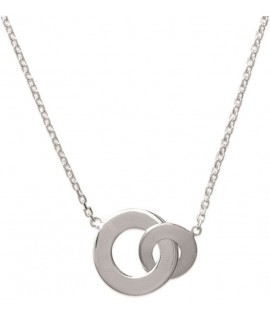 Collier double anneau argent