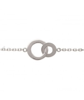 Bracelet double anneau argent