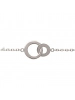 Bracelet double anneau argent