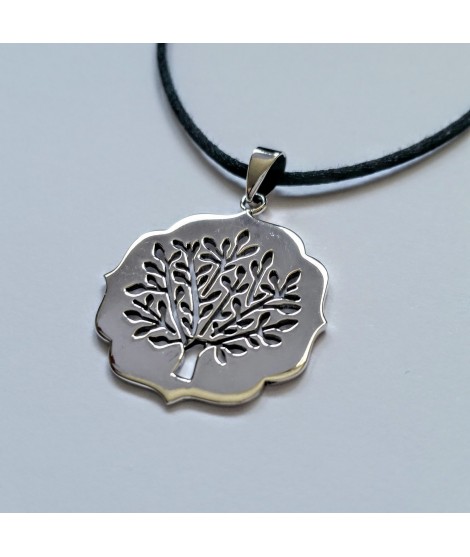 Collier arbre de vie ajouré en argent