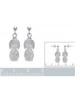 Boucles d'oreilles "Poupée chinoise" argent