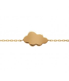 Bracelet pour une rêveuse nuage plaqué or 