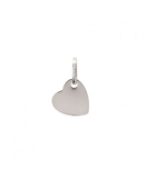 Pendentif coeur penché 11 mm argent