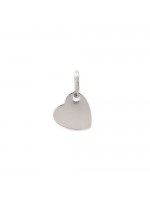 Pendentif coeur penché 11 mm argent