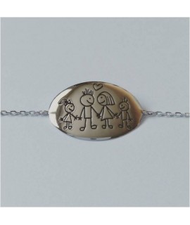 Bracelet Famille Argent