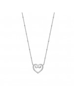 Collier joli coeur acier