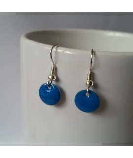 Boucles d'oreilles Confettis bleu myrtille