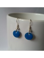 Boucles d'oreilles Confettis bleu myrtille