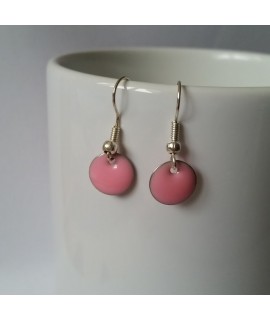 Boucles d'oreilles Confettis Rose Bonbon