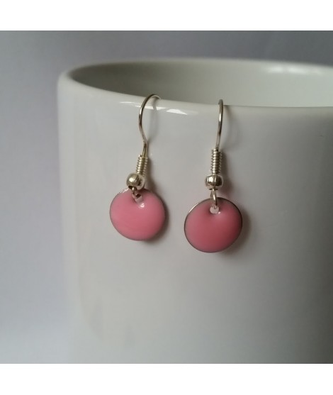 Boucles d'oreilles Confettis Rose Bonbon